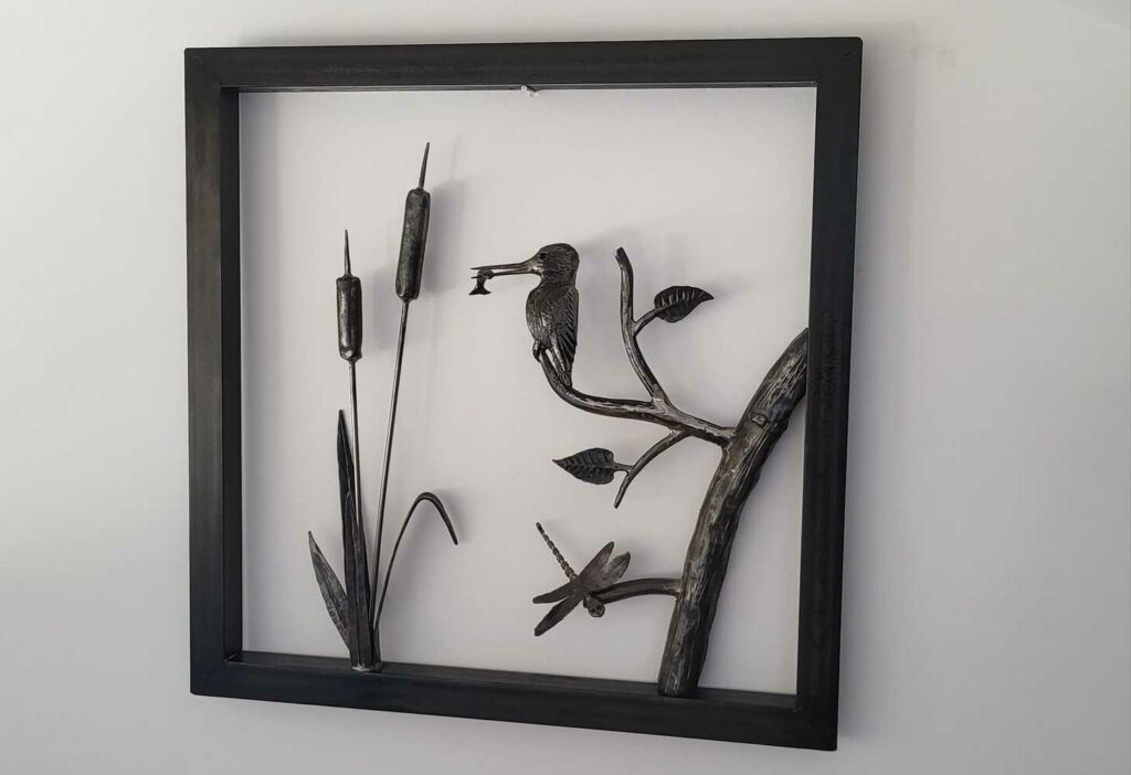 Forge and wood decoration fer